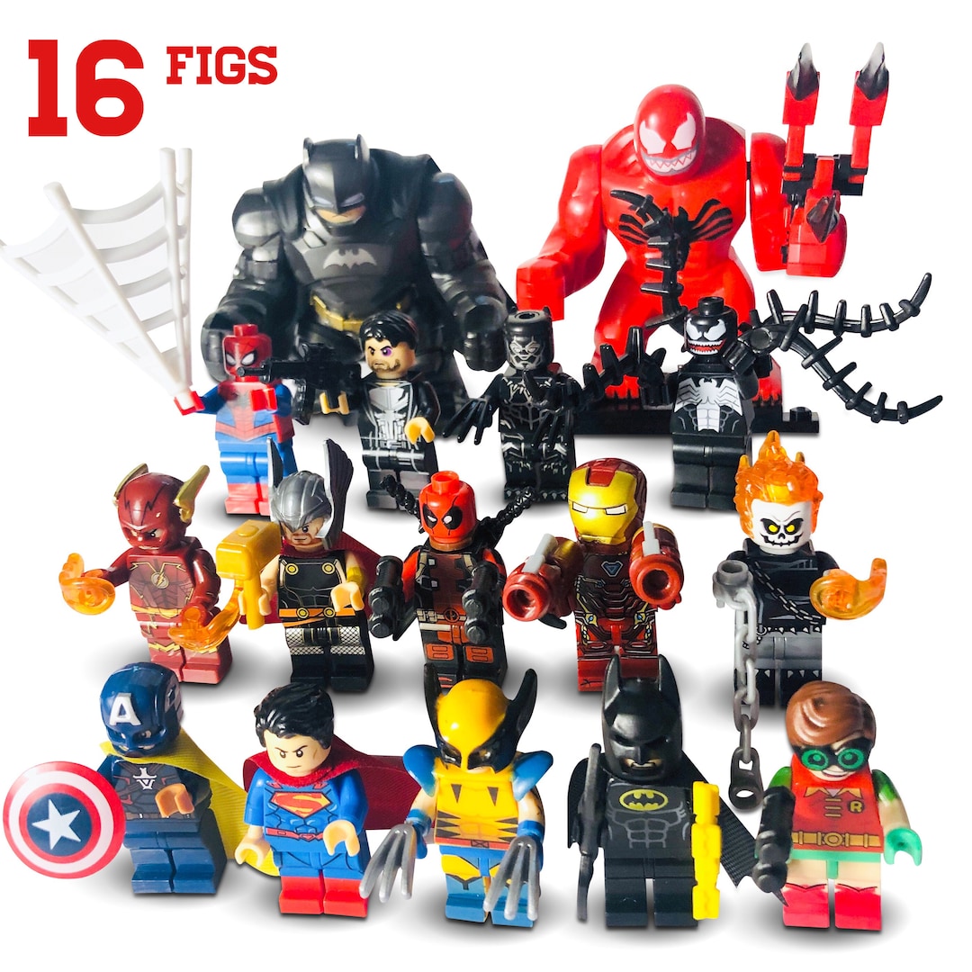 16 Custom Marvel Minifigures Set. Compatible With Lego - Etsy