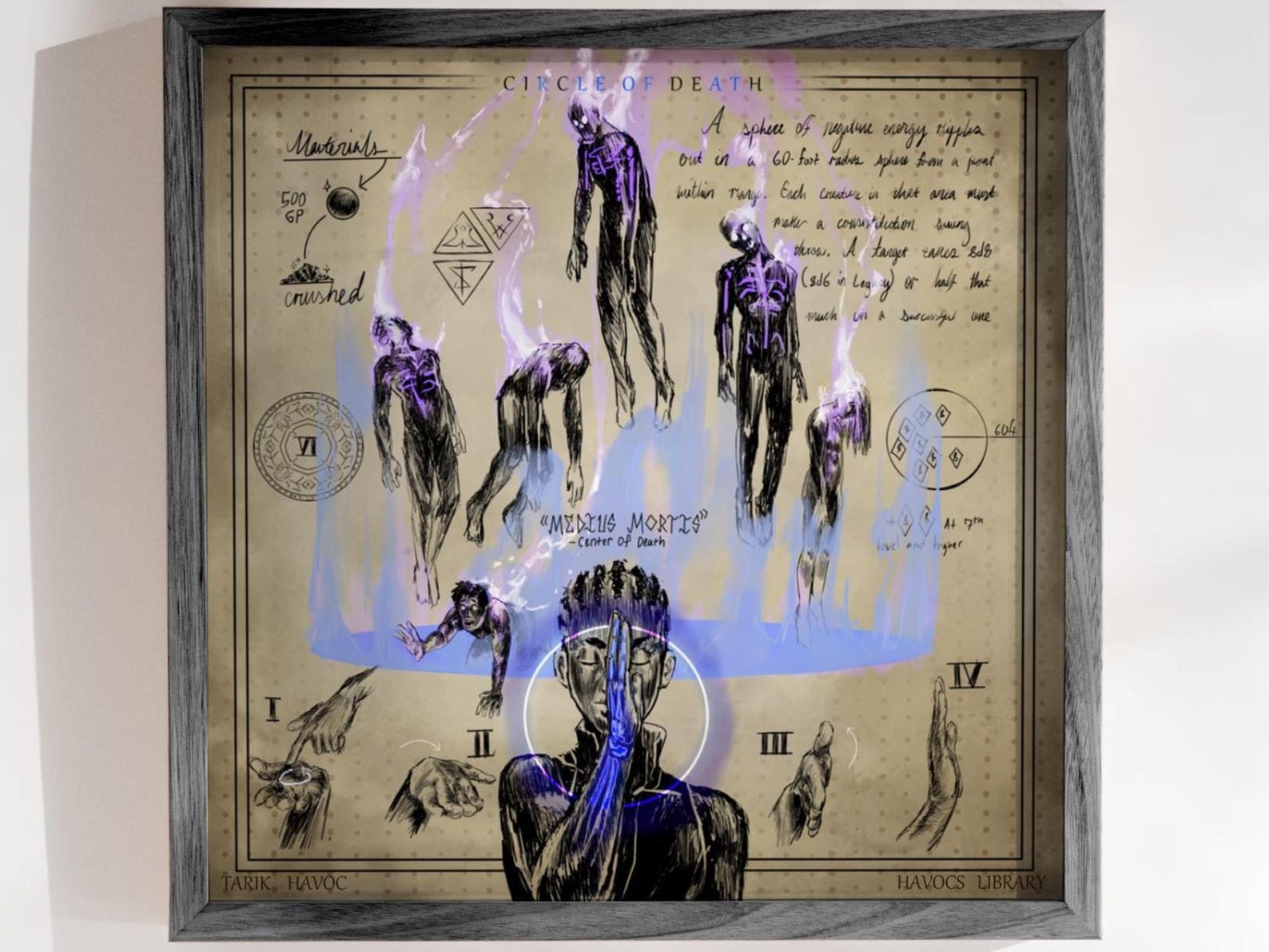 D&D Circle of Death Spell Print - Etsy