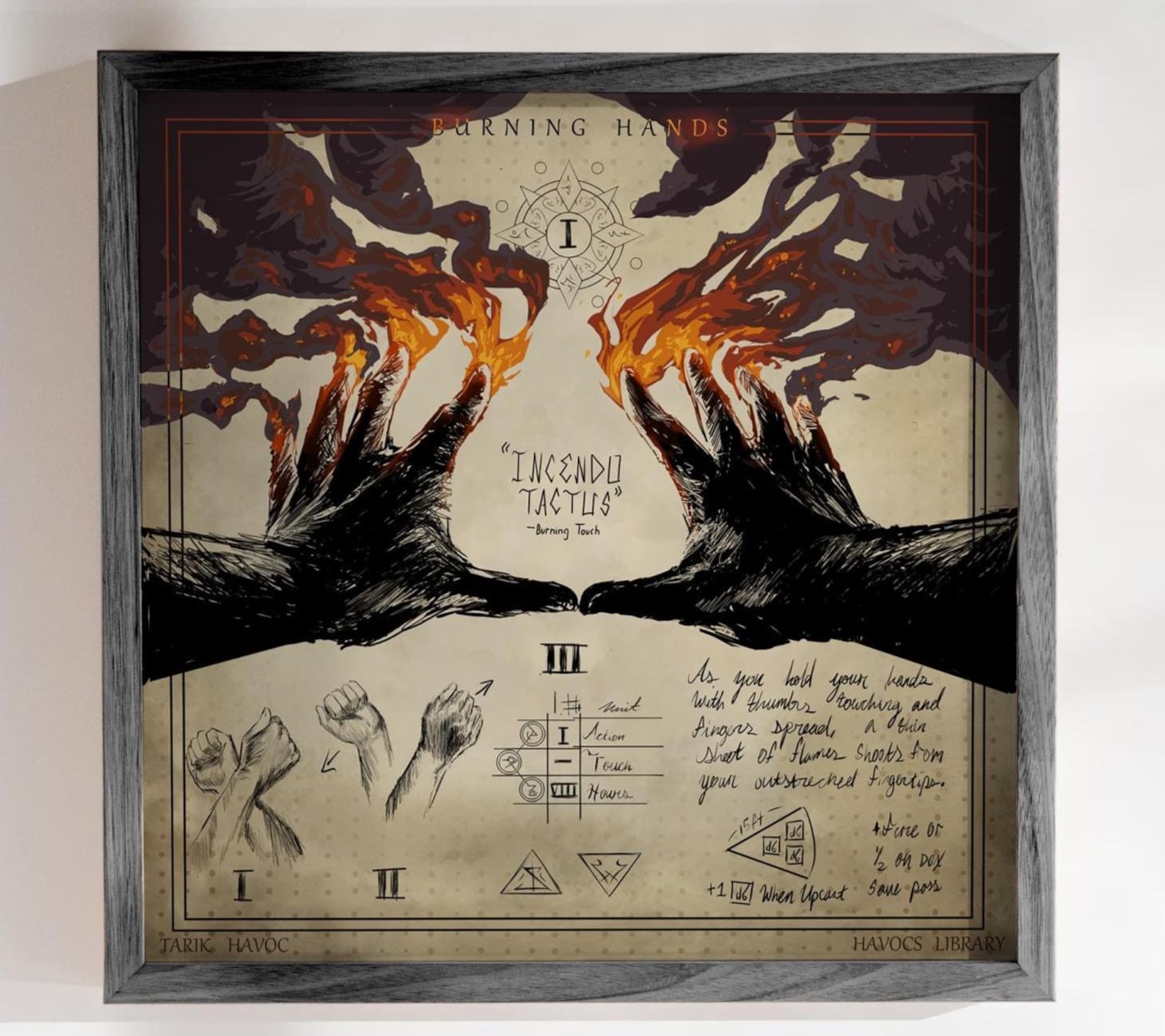 D&D Burning Hands Spell Print - Etsy