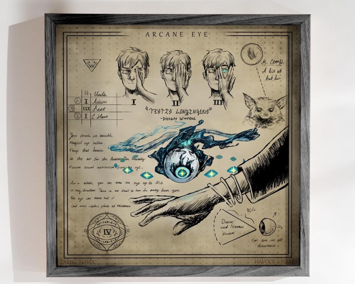 D&D Arcane Eye Spell Print - Etsy
