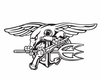 Navy Special Warfare insignia DXF and SVG