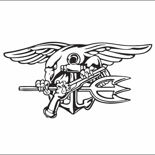 Navy Special Warfare insignia DXF and SVG