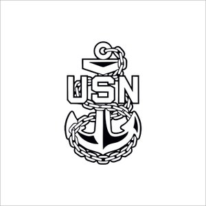 US Navy Chief Anchor DXF and SVG