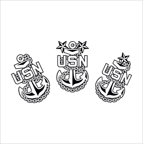 US Navy Chiefs Anchors SVG Format Etsy
