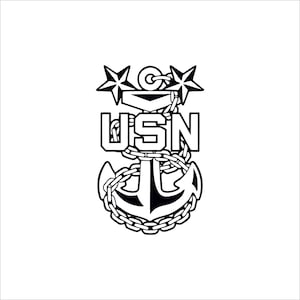 US Navy Master Chief Anchor DXF and SVG