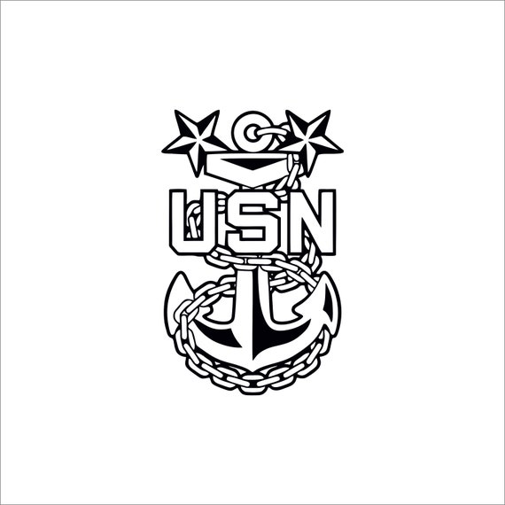US Navy Master Chief Anchor DXF and SVG - Etsy