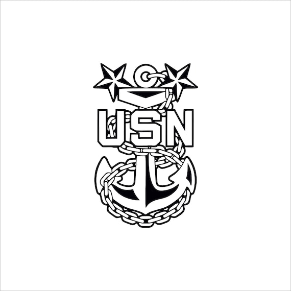 US Navy Master Chief Anchor DXF and SVG - Etsy