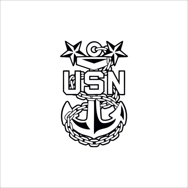 US Navy Master Chief Anchor DXF and SVG