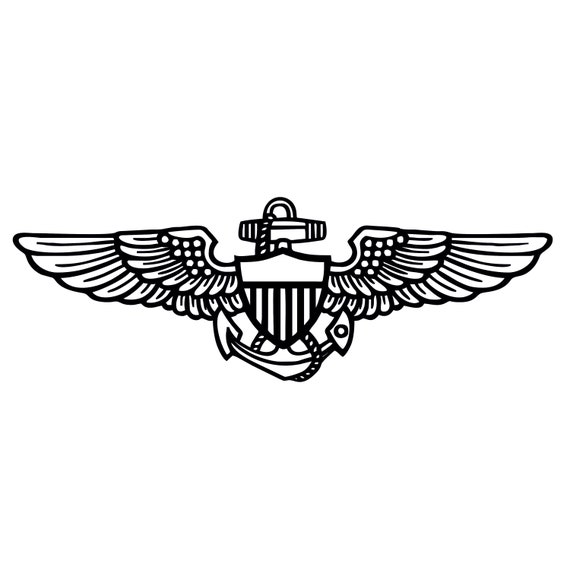 Aviator Insignia SVG, DXF, JPEG - Etsy