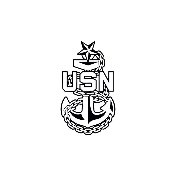 US Navy Senior Chief Anchor DXF and SVG