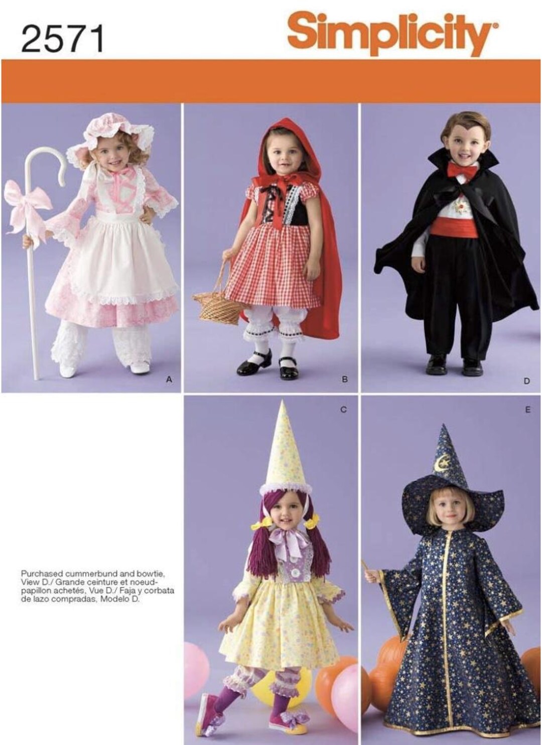 Little Red Simplicity Pattern Simplicity 2571 Little Bo Peep, Little Red Riding Hood, Dracula, Clown ...
