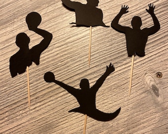 Set of 12 Water Polo Male or Female Cupcake Toppers Graduation Banquet