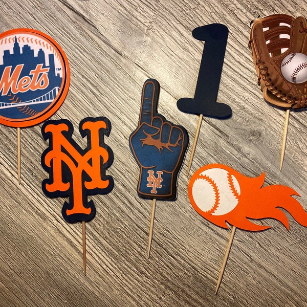 Set de 12 décorations pour cupcakes MLB des Mets de New York