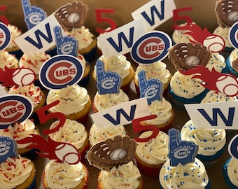 Major League Baseball Teams Cupcake Toppers set of 12