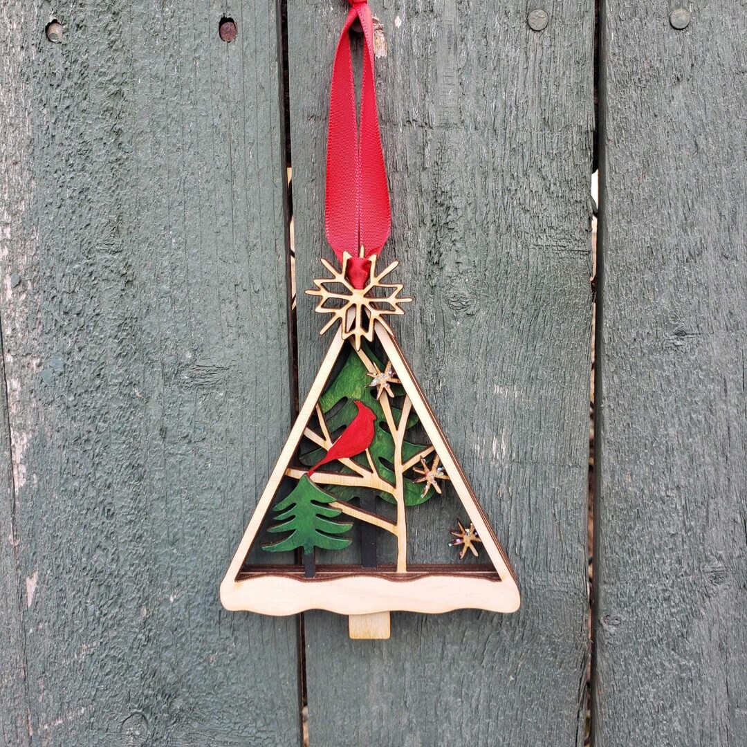 Cardinal Full Color Hand-painted Custom Ornament-*free PERSONALIZATION ...