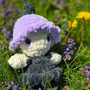 Crochet Garden Fairy Woodland Sprite Flower Hat Small Gift Fantasy Customizable Crochet Fairy Doll