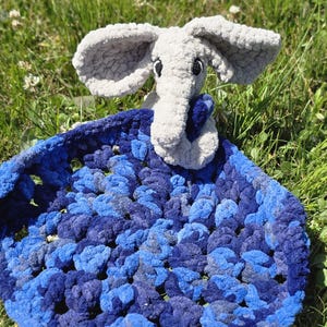 Elephant Lovey Blanket, Elephant Snuggler, Kids Gift, Baby Gift, Elephant Security Blanket