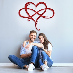 The Infinity Heart Metal Sign