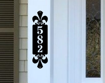 Vertical Metal Address Sign, Address Number Plaque, House Numbers -Vertical House Number Plaque -Vertical Address Sign