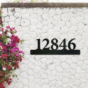 Metal Address Underline Numbers, Address Sign, House Plaque, Metal Address Numbers, Address Plaque, Porch Decor, Porch Sign, Metal Sign