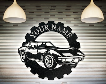 Corvette Classic Car Collection Metal sign, great Father's Day gift idea