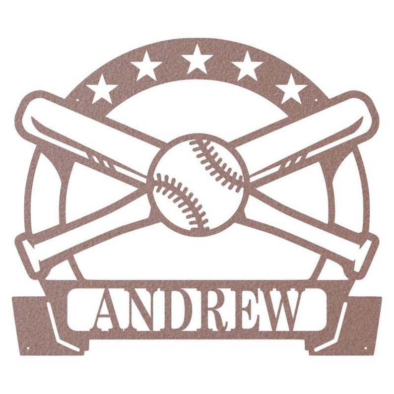 Baseball Bat Name Sign Nursery Decor Personalized Metal Etsy
