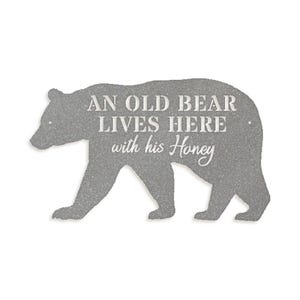 Bear and His Honey Metal Sign - Outdoor Welcome Decor image 6