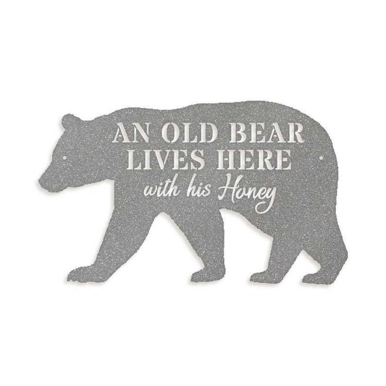 Bear and His Honey Metal Sign - Outdoor Welcome Decor image 6
