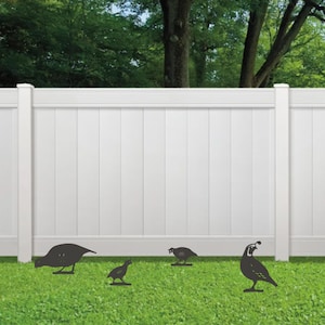 Quail Family Lawn and Garden Stakes
