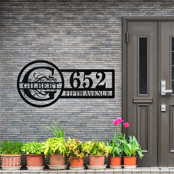 Split Letter Custom Address Sign - Custom Sign - Outdoor Metal Sign - House Numbers, Modern Address Sign, Free shipping, Metal Decor