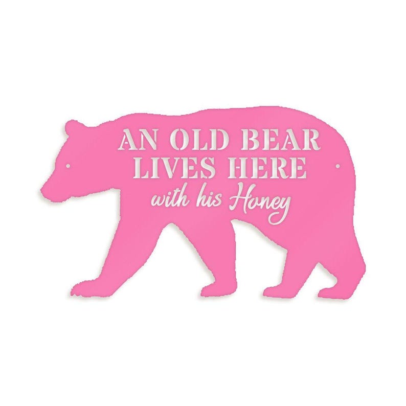 Bear and His Honey Metal Sign - Outdoor Welcome Decor image 10
