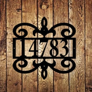 Address Scroll Metal Sign, Housewarming Gift, Custom Metal Sign, Outdoor Metal Sign, House Numbers, Address Sign, Fast Shipping, Sign