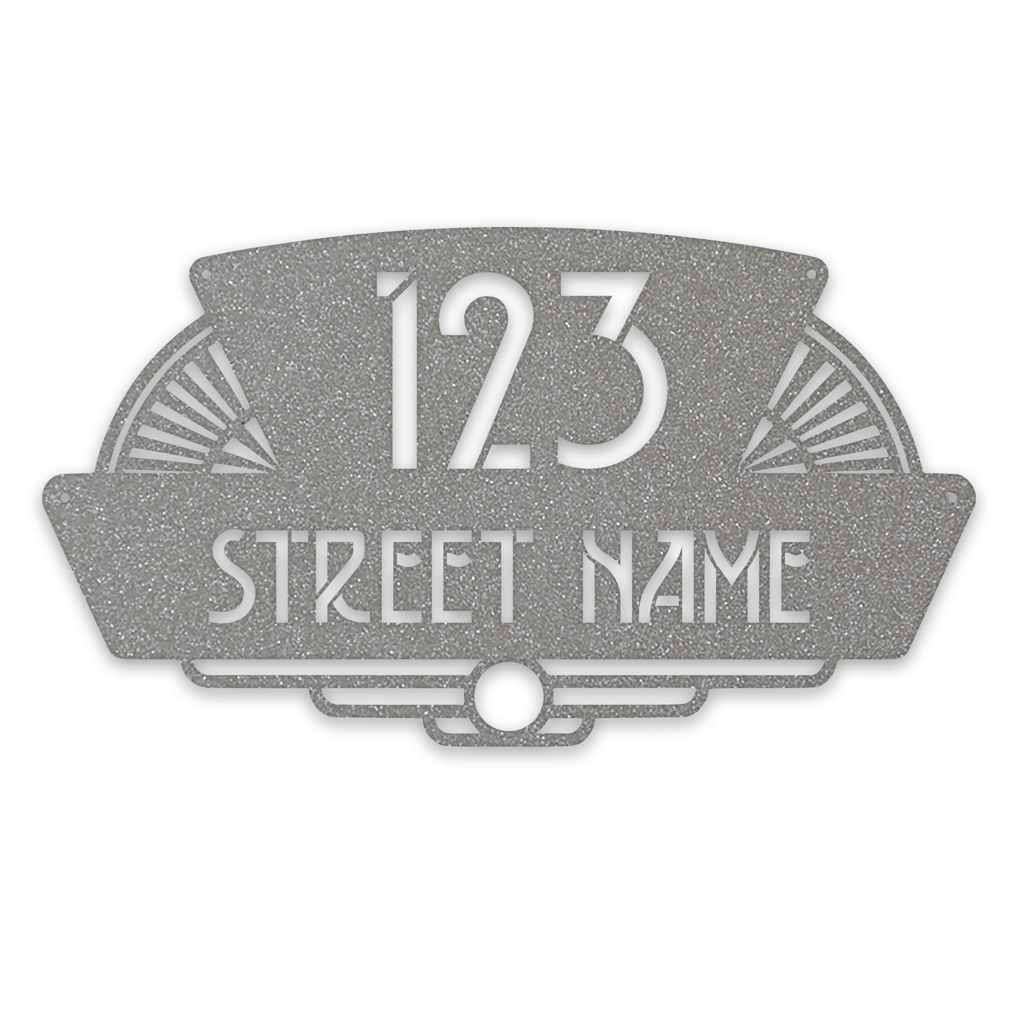 Personalized Art Deco Address Metal Sign - Etsy
