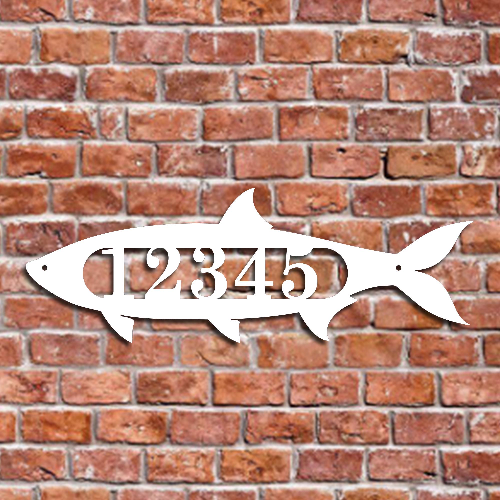 Fish Personalized Address Metal Sign - Etsy