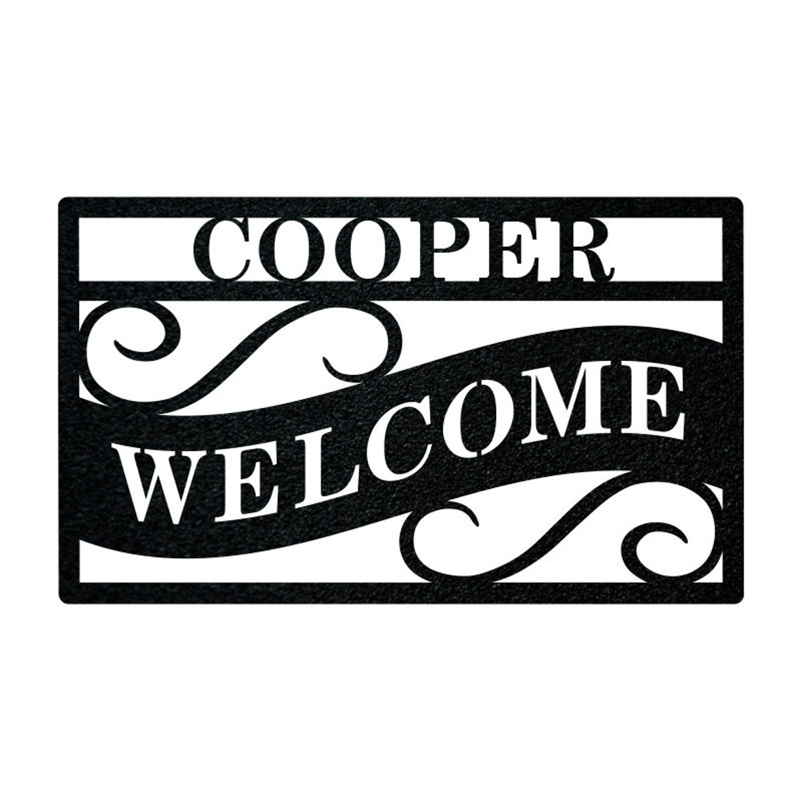 Welcome - Metal Sign - Monogram Metal Shop - Etsy