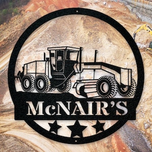 Construction Collection: Road Grader metal sign