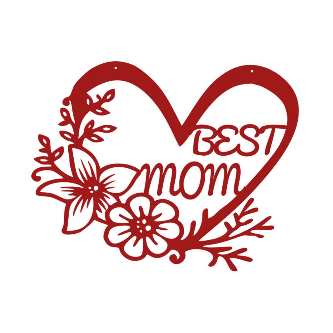 Mom Metal Sign Best Mom Heart Metal Wall Art – Floral Home Decor - Etsy Sweden