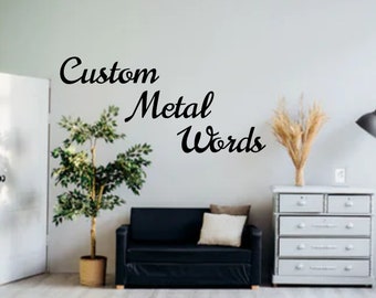 how to write fancy letter Custom Metal Script Words, Custom Wall Decorations
