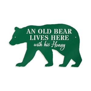 Bear and His Honey Metal Sign - Outdoor Welcome Decor image 12