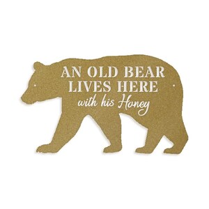 Bear and His Honey Metal Sign - Outdoor Welcome Decor image 5