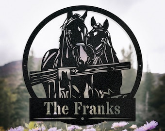 Custom Horses - Fence – Metal Sign