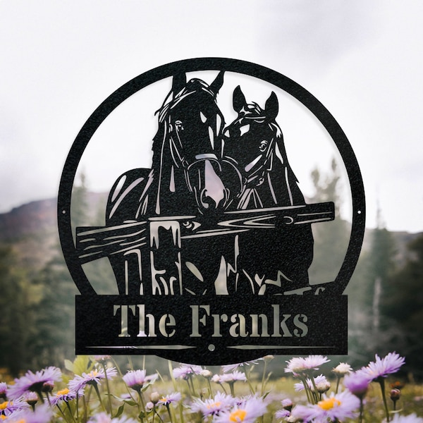 Custom Horses - Fence – Metal Sign