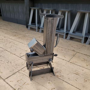 Hand-made Rocket Stove, Portable Camp Stove, Personalized Engraved, Metal Tubing Grill, Efficient Cook Stove