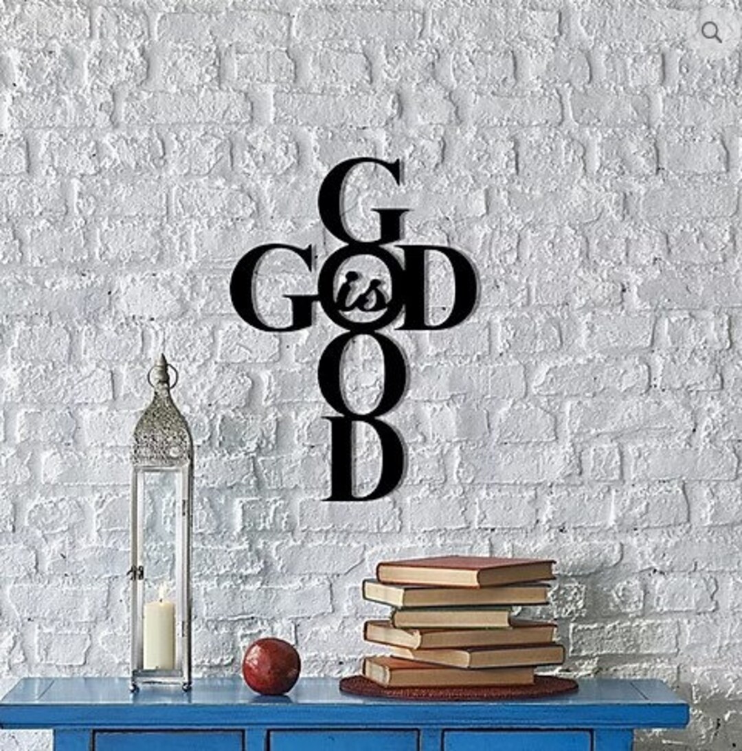 God is Good Metal Sign Monogram Metal Shopfaith Signgod Sign Metal