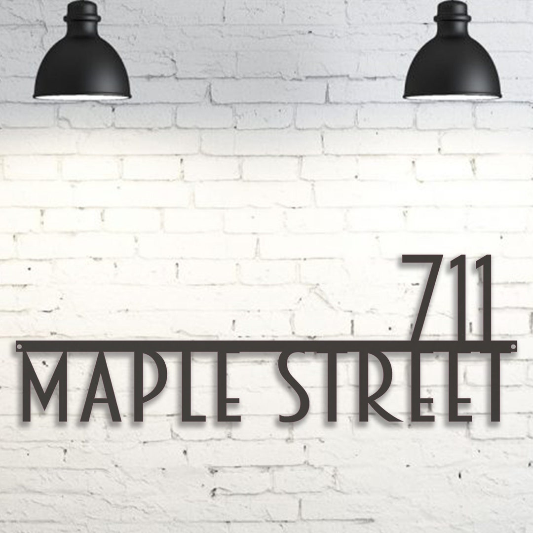 Personalized Modern Deco Address Sign - Etsy