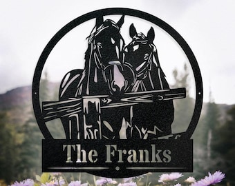 Custom Horses - Fence – Metal Sign