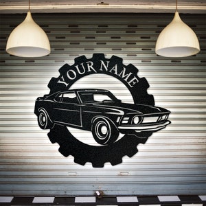 Mustang Classic Car Collection Metal sign