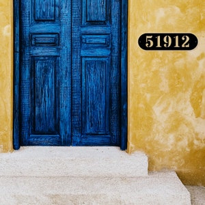 House Number Horizontal Sign - Metal Address Sign, Address Number Plaque, House Numbers -Vertical House Number Plaque -Vertical Address Sign