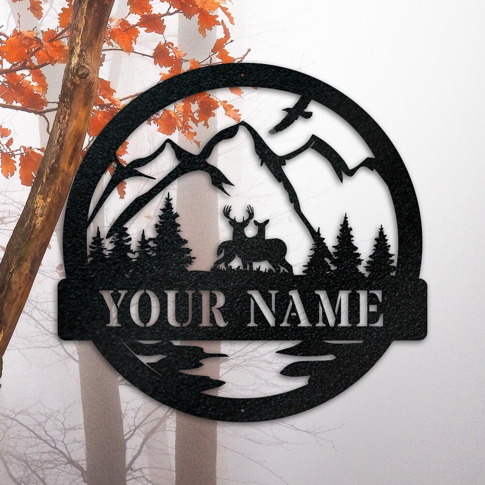 Deer Sign, NEW Deer Antler Decor, Deer Hunter Gift, Deer Camp Sign, C…