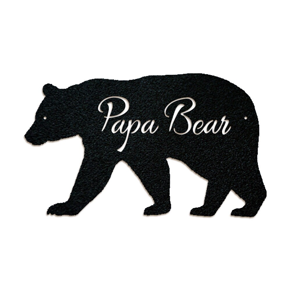 Papa Bear - Great Outdoor Metal Sign - Etsy
